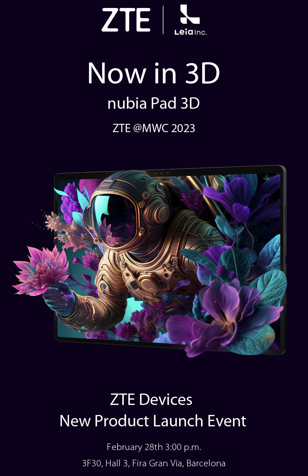 Tablet z ekranem 3D, bez okularów. Taki będzie Nubia Pad 3D