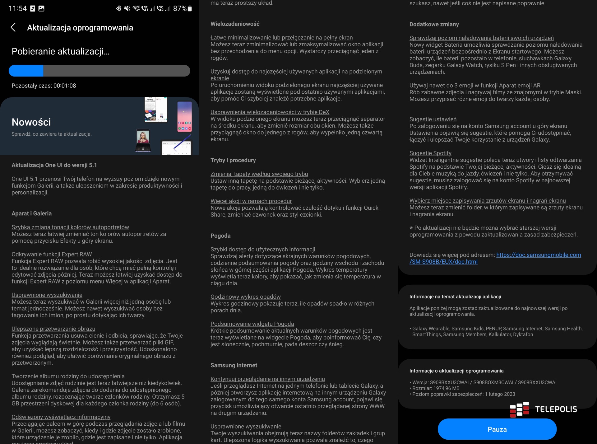 Samsung aktualizuje smartfony do One UI 5.1