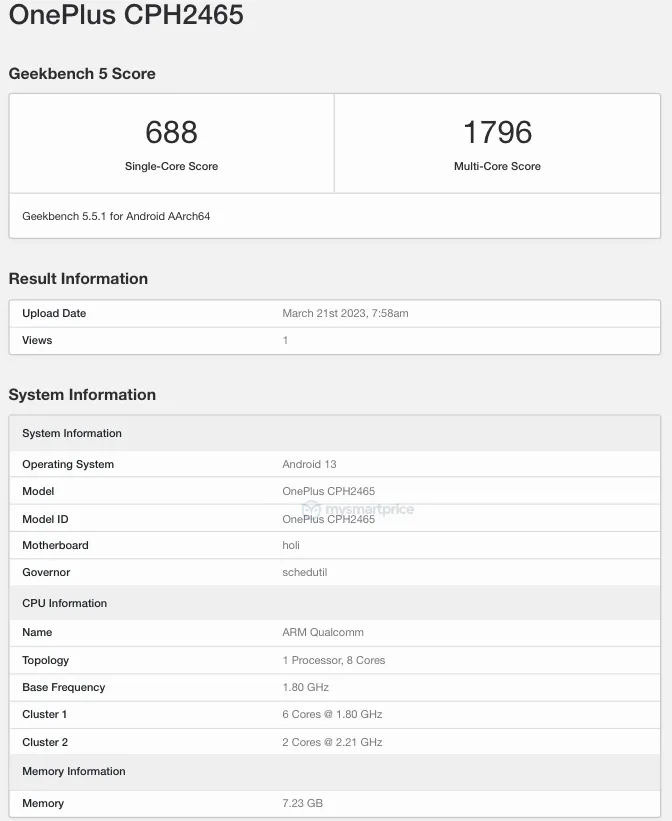 OnePlus Nord CE 3 Lite przed premierą sprawdził się w benchmarku