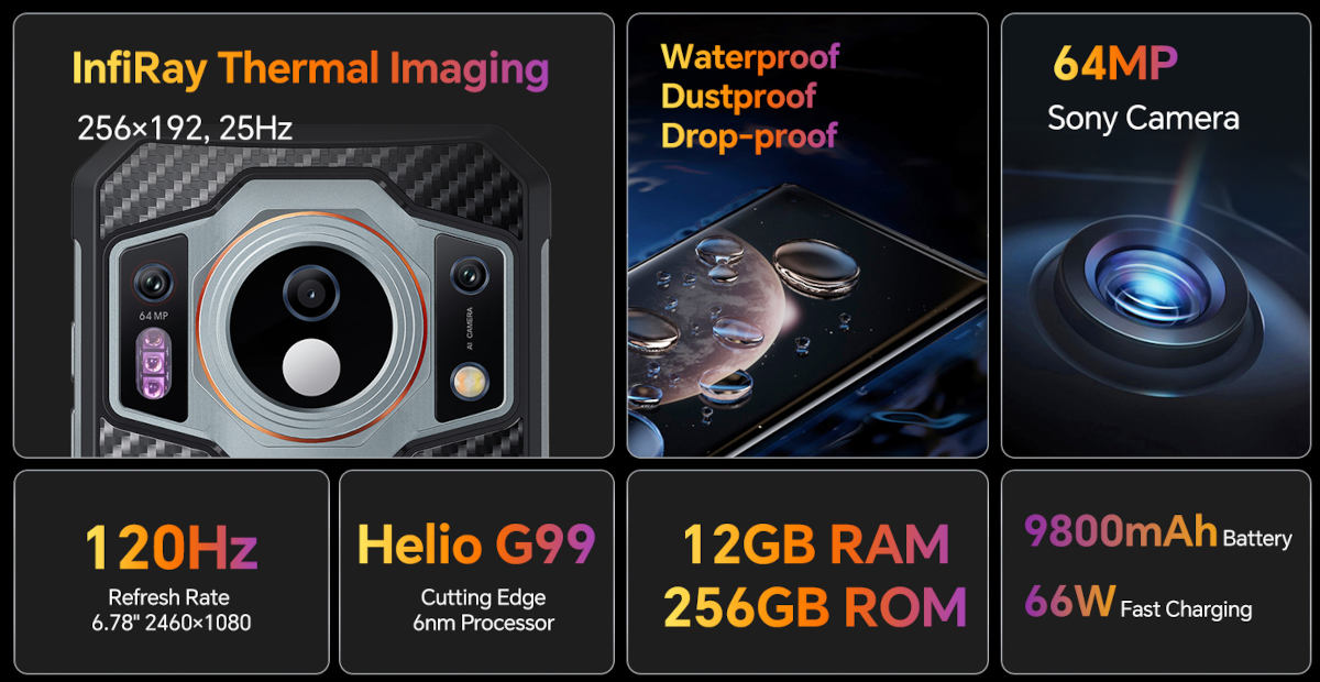 Pancerny Oukitel WP21 Ultra. Termowizja zamiast zegarka