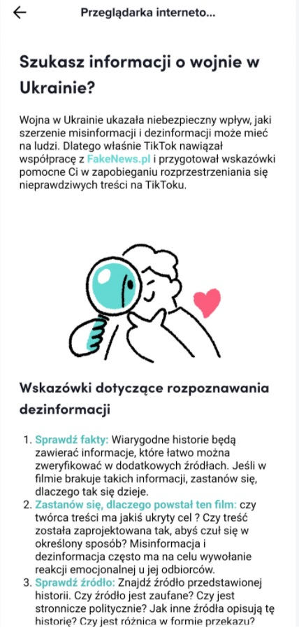 TikTok przeciwko rosyjskiej dezinformacji. Ruszyła nowa akcja