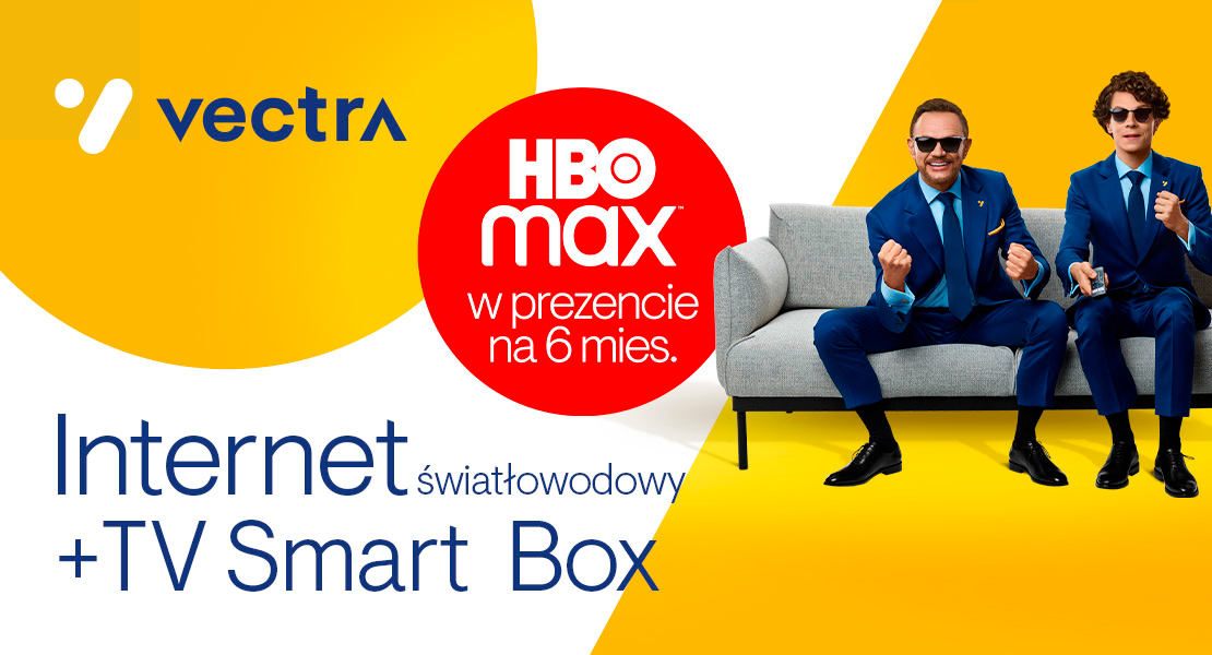 Vectra: nowa oferta internetu światłowodowego i HBO Max w prezencie