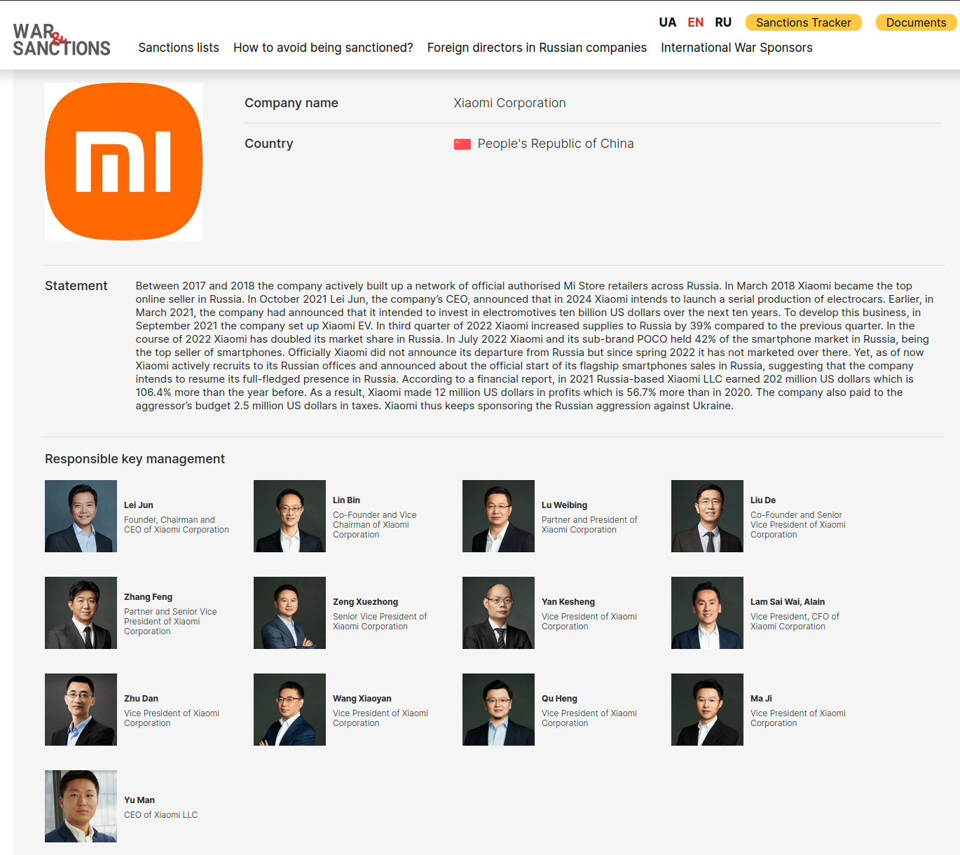 Xiaomi na liście międzynarodowych sponsorów rosyjskiej agresji na Ukrainę (aktualizacja)