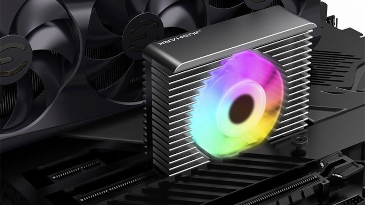 Ogromne chłodzenie z RGB LED dla nośników SSD