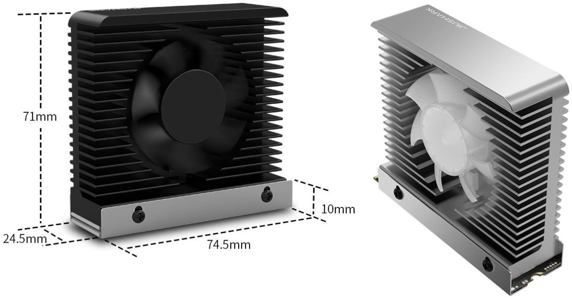 Ogromne chłodzenie z RGB LED dla nośników SSD
