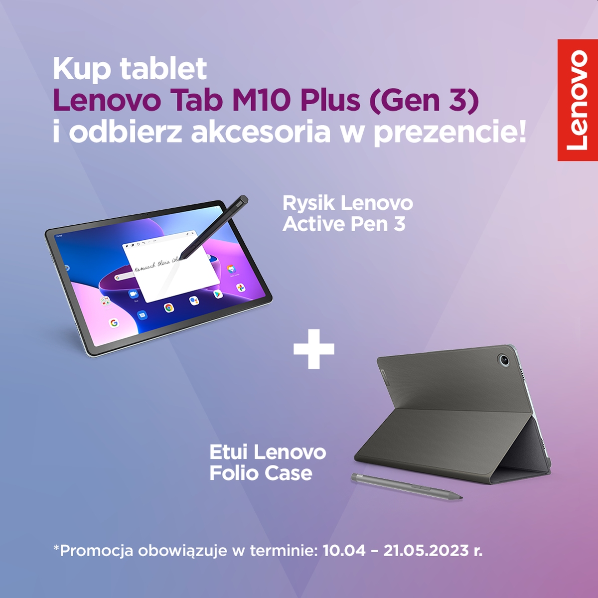Lenovo Tab M10 Plus: kup tablet i zgarnij akcesoria w prezencie