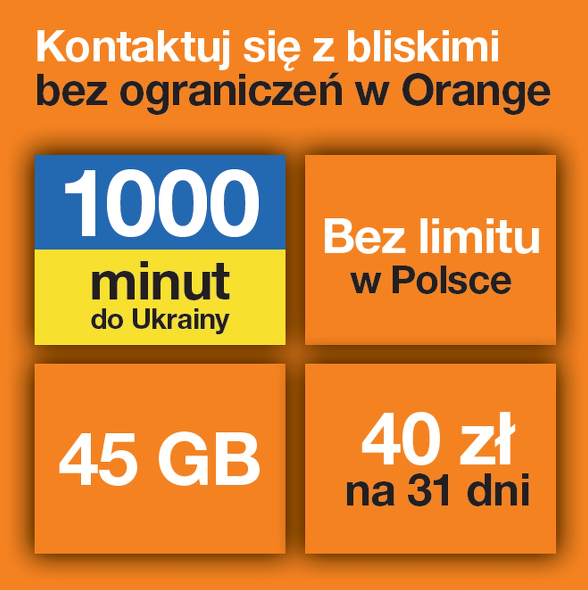 Orange ma nową promocję, a w niej 1000 minut do Ukrainy i nie tylko