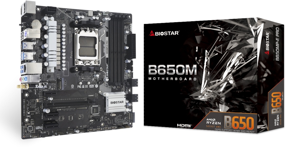 Biostar B650MP-E PRO to mała płyta główna dla AMD Ryzen 7000