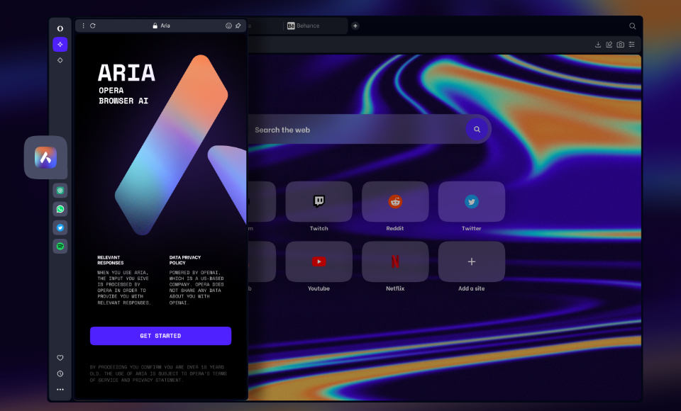 Opera wprowadza sztuczną inteligencję OpenAI. To Aria, jest za darmo