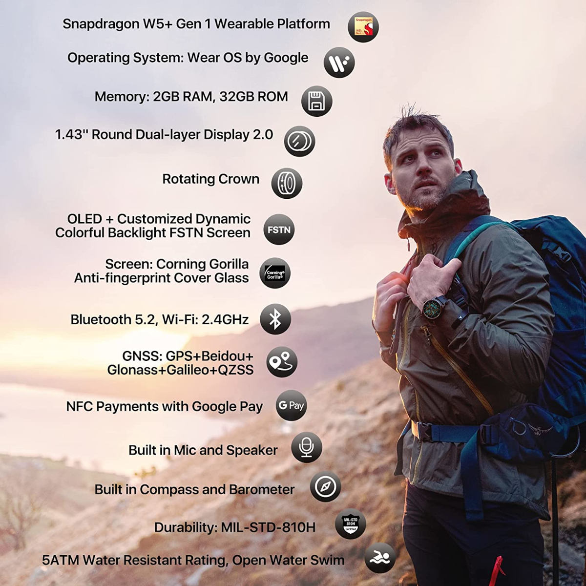 TicWatch Pro 5 bez tajemnic. Ma Wear OS 3 i Snapdragona W5+