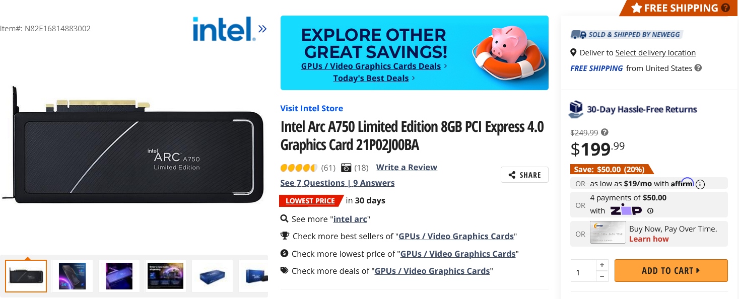 Intel nowym królem tanich kart graficznych? Na to wygląda