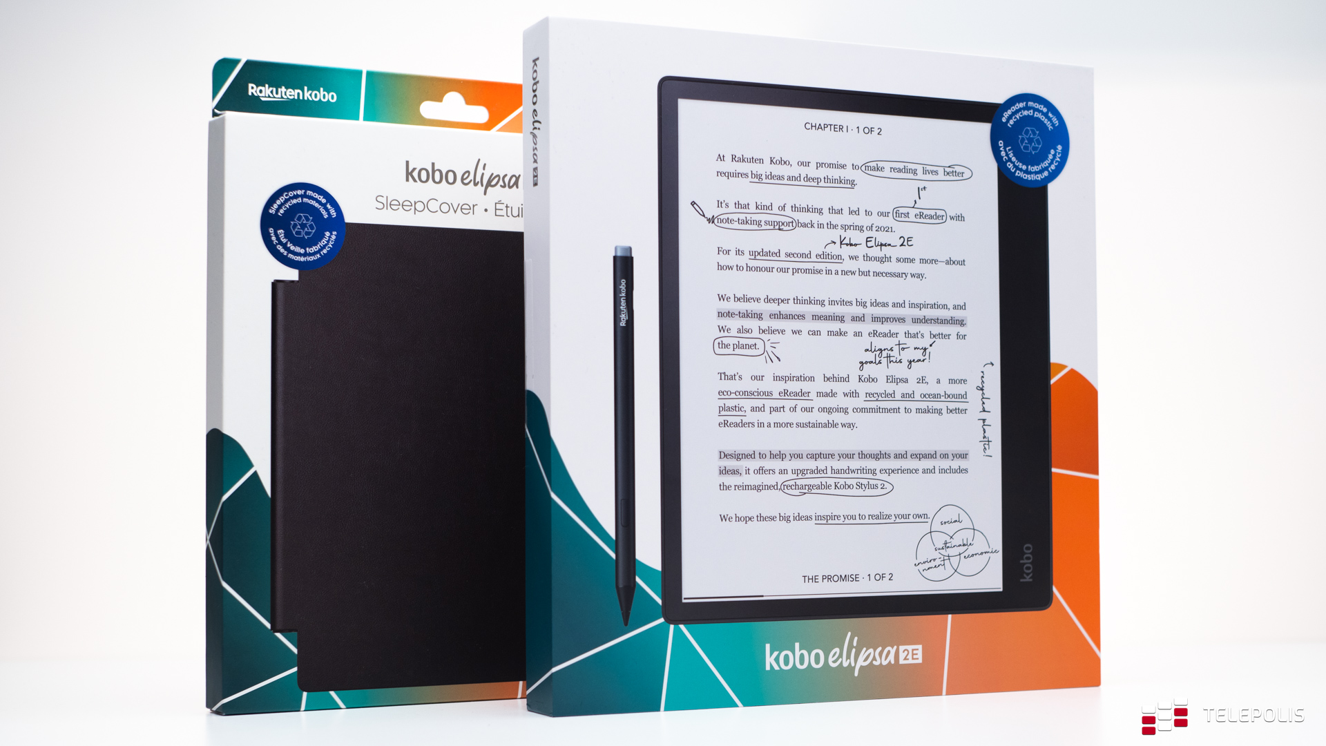 Kobo Elipsa 2E - wielki ekran i rysik w zestawie