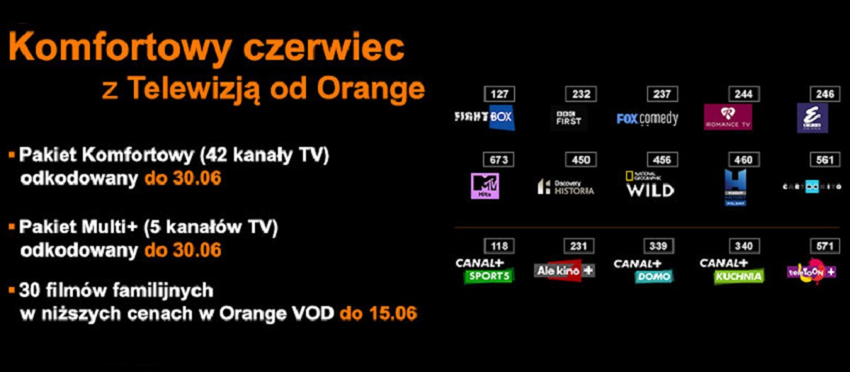 Orange odkodowuje kanały TV. Jest ich prawie pół setki