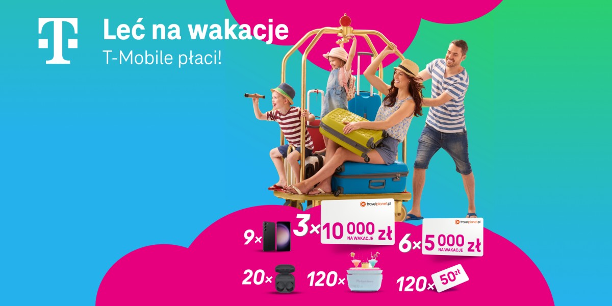 Doładuj konto w T-Mobile i zgarnij 10000 zł na wakacje