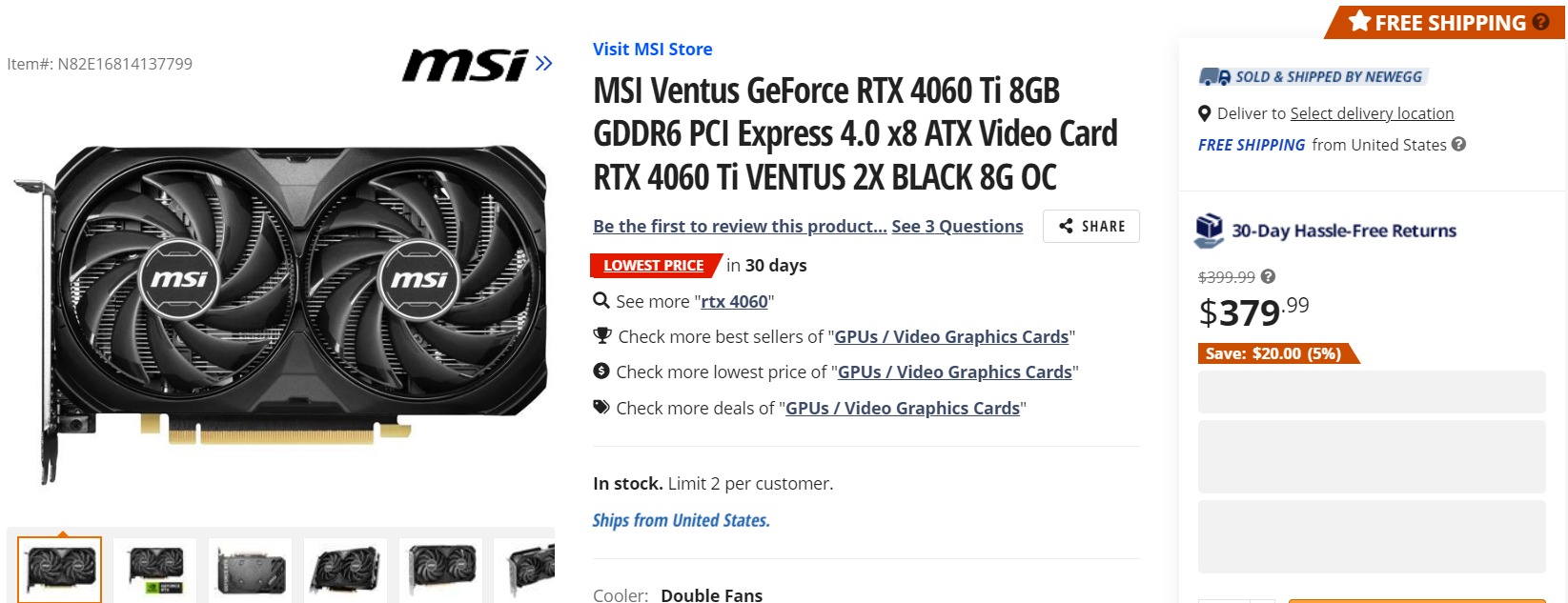 Nie ma chętnych na GeForce RTX 4060 Ti? MSI obniża ceny swoich kart