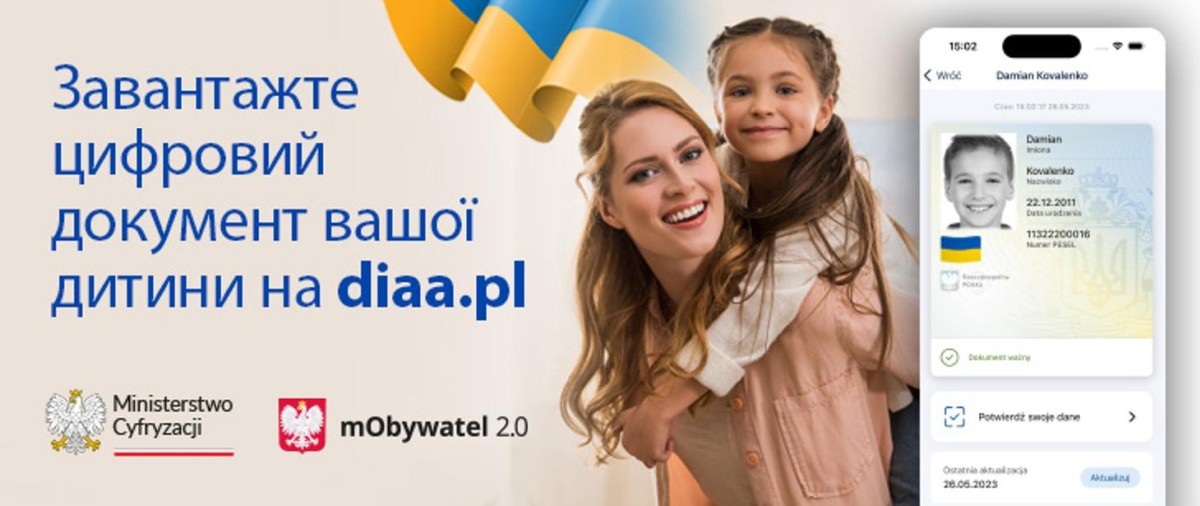 mObywatel z ważną nowością, w tle ukraińska Diia