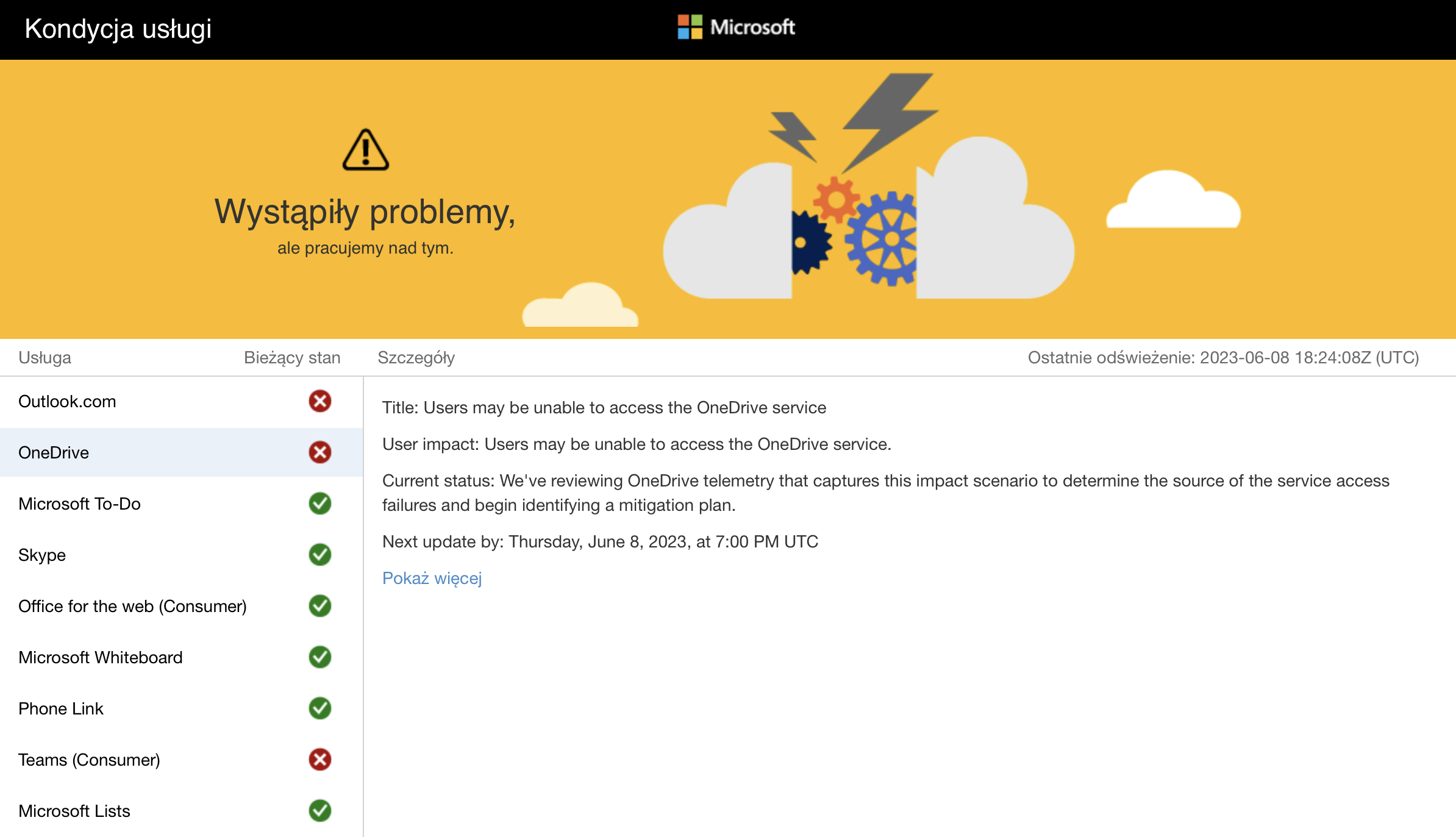 Koszmar Microsoftu. Usługi padają, dane milionów osób zagrożone