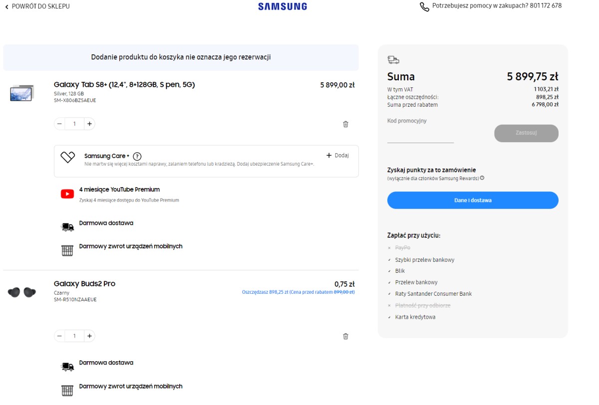 Kup tablet Galaxy, a Samsung dorzuci słuchawki za 1 zł