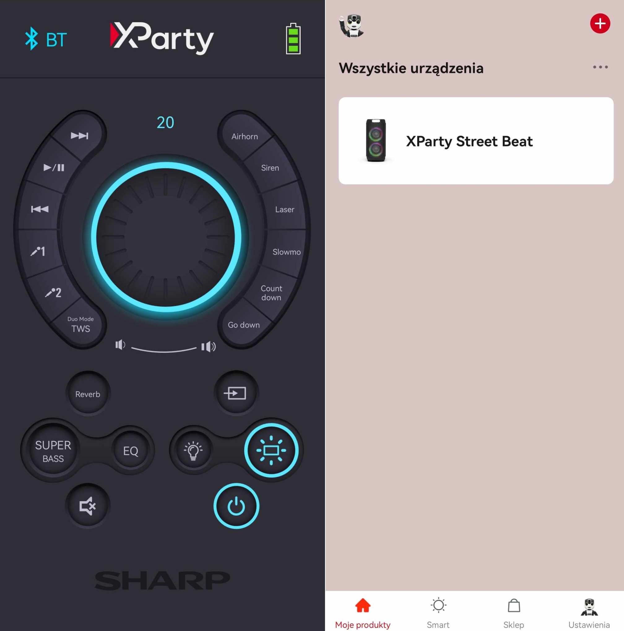 Sharp XParty Street Beat. Test głośnika z Disco LED i lampą