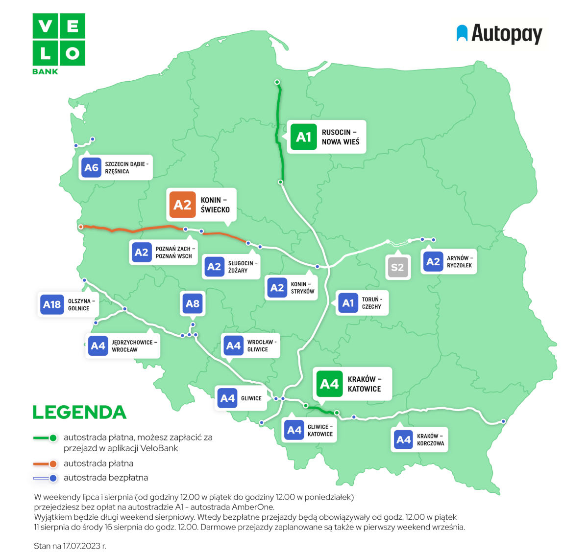 VeloBank wprowadza automatyczne płatności za autostrady
