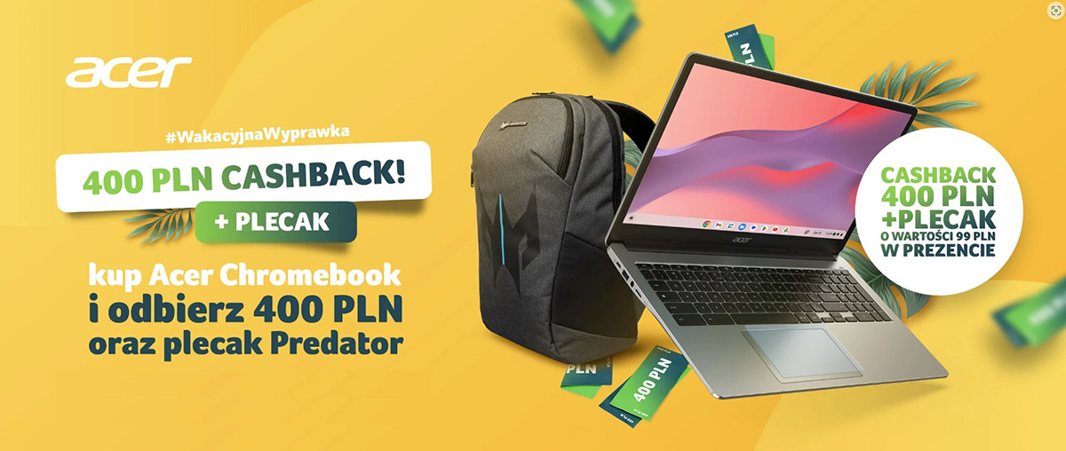 Kup laptop Acera i otrzymaj 400 zł na konto