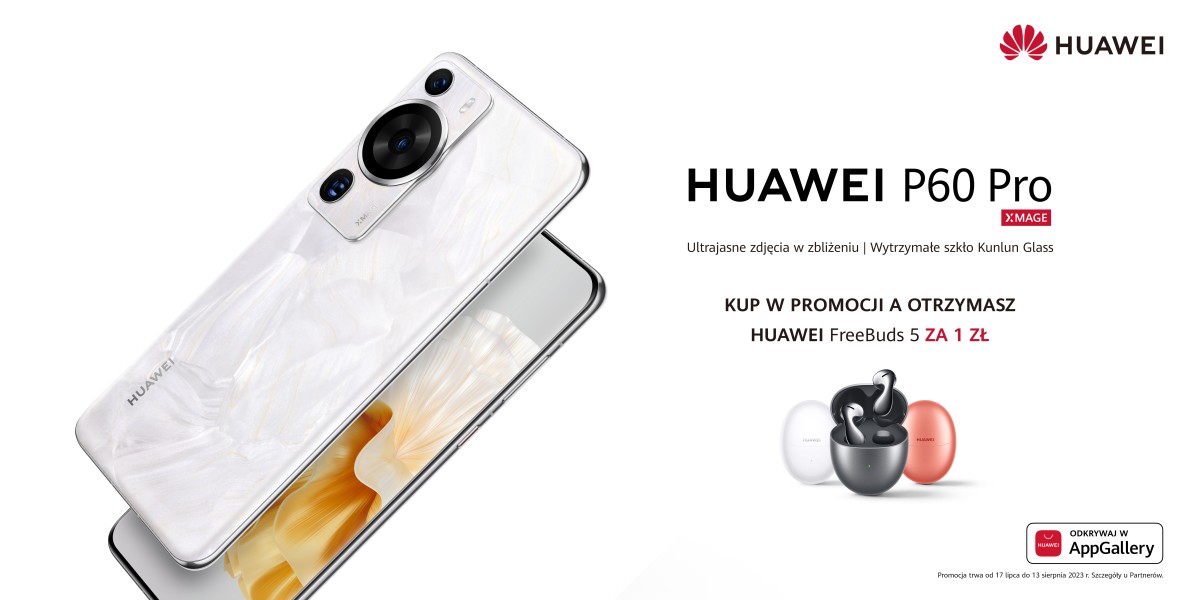 Huawe P60 Pro w wakacyjnej promocji. Za słuchawki zapłacisz tylko 1 zł