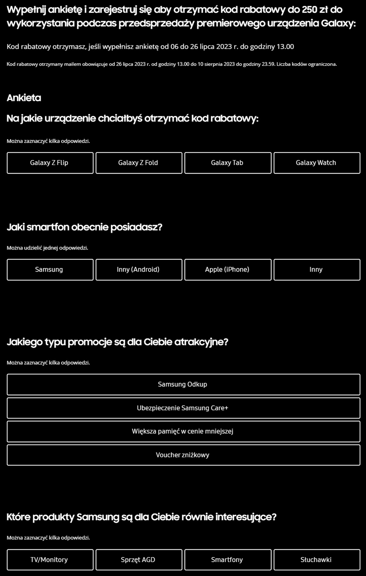 Samsung szykuje nowe foldy. Trwa kampania przedsprzedażowa
