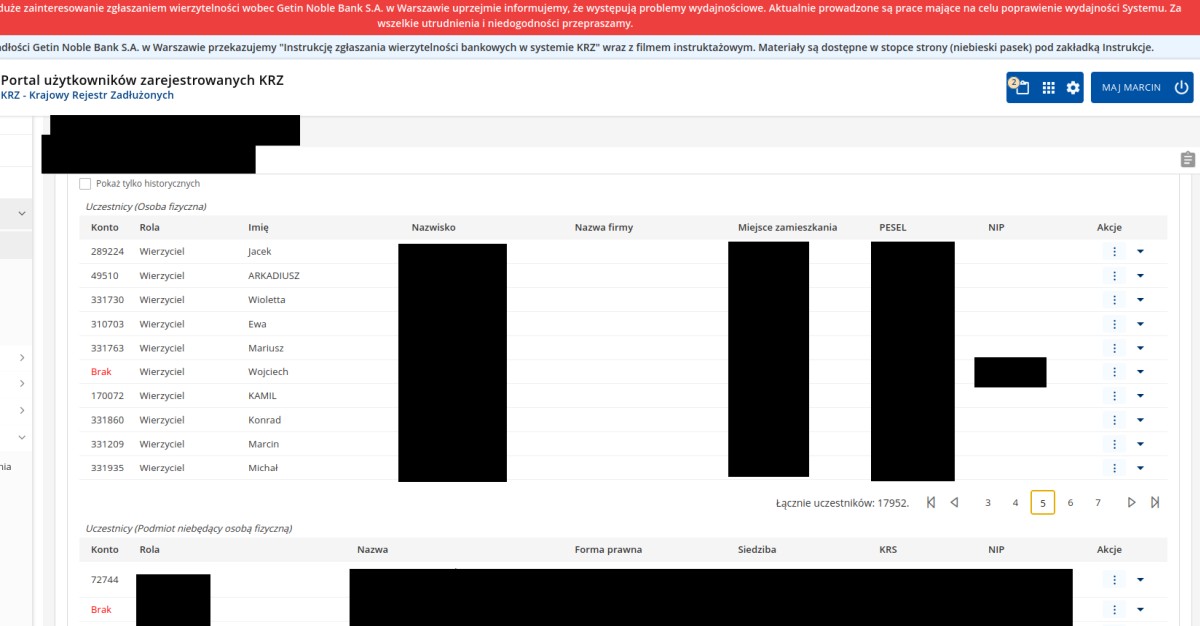 PESELe i adresy tysięcy klientów Getin Banku dostępne dla każdego
