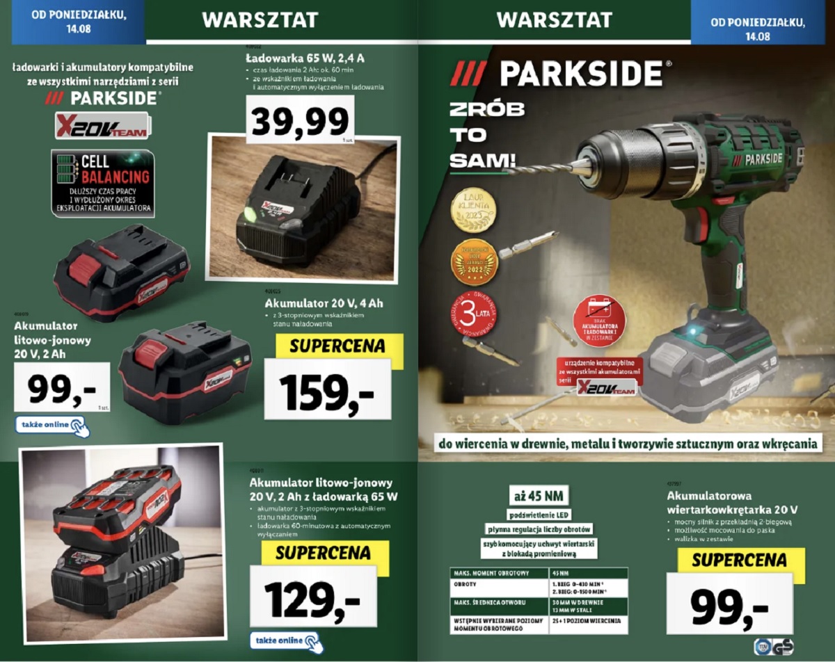 Lidl uśmiecha się do majsterkowiczów. Narzędzia i akumulatory taniej