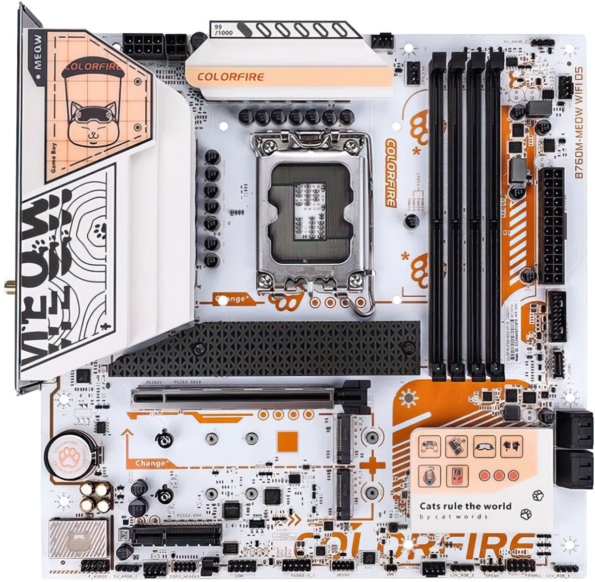 Colorfire B760M MEOW WiFi D5 to płyta główna dla miłośników kotów