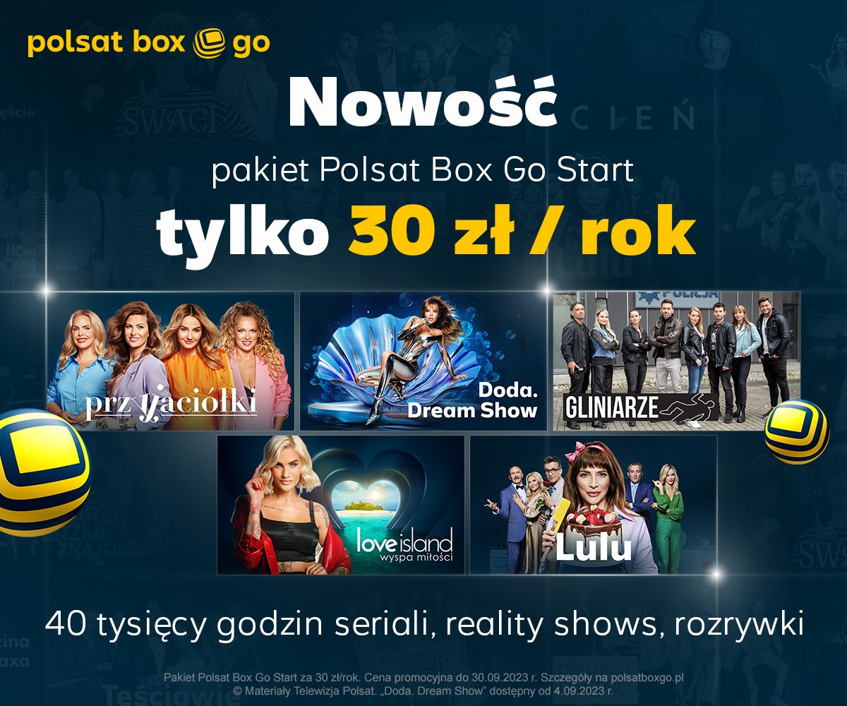 Polsat Box Go teraz za 30 zł na cały rok, ale z reklamami