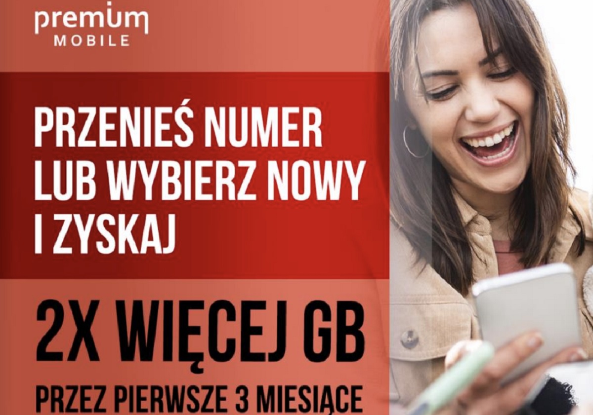 Promocja w Premium Mobile. Nawet 2x więcej GB