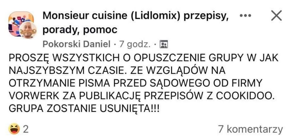 Producent Thermomixa grozi pozwem klientom Lidla