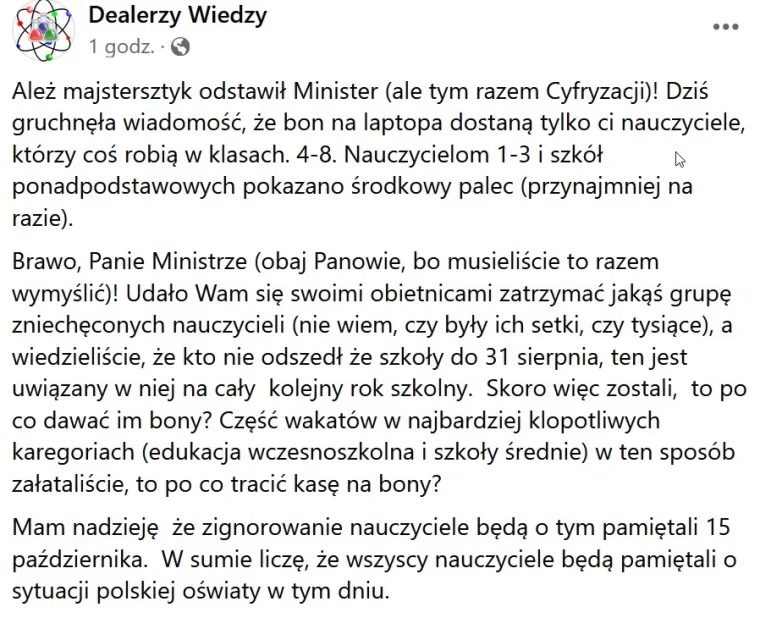 Rząd obiecał 2500 zł. Nauczyciele są wściekli