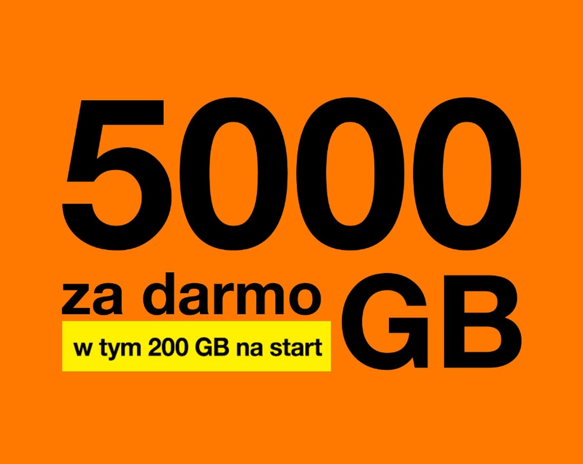 Orange rozdaje darmowy Internet. Do zgarnięcia 5000 GB