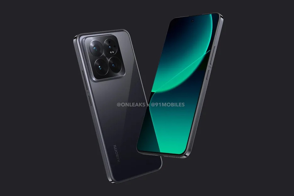 Xiaomi 14 Pro na renderach. Z przodu płasko, z tyłu na bogato