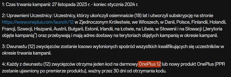 OnePlus 12: polska premiera już w styczniu. Zgarnij flagowca za darmo