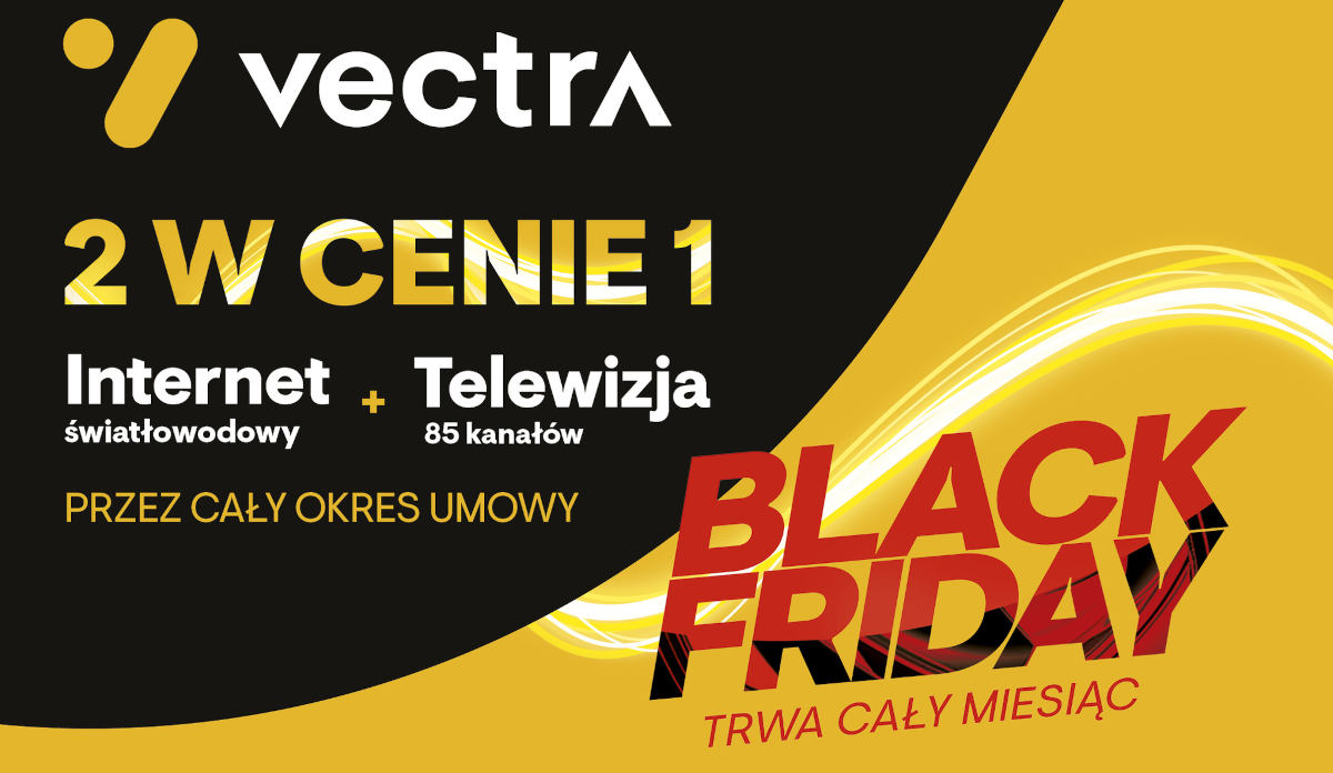 Vectra na Black Friday. Pakiet 85 kanałów telewizji za darmo