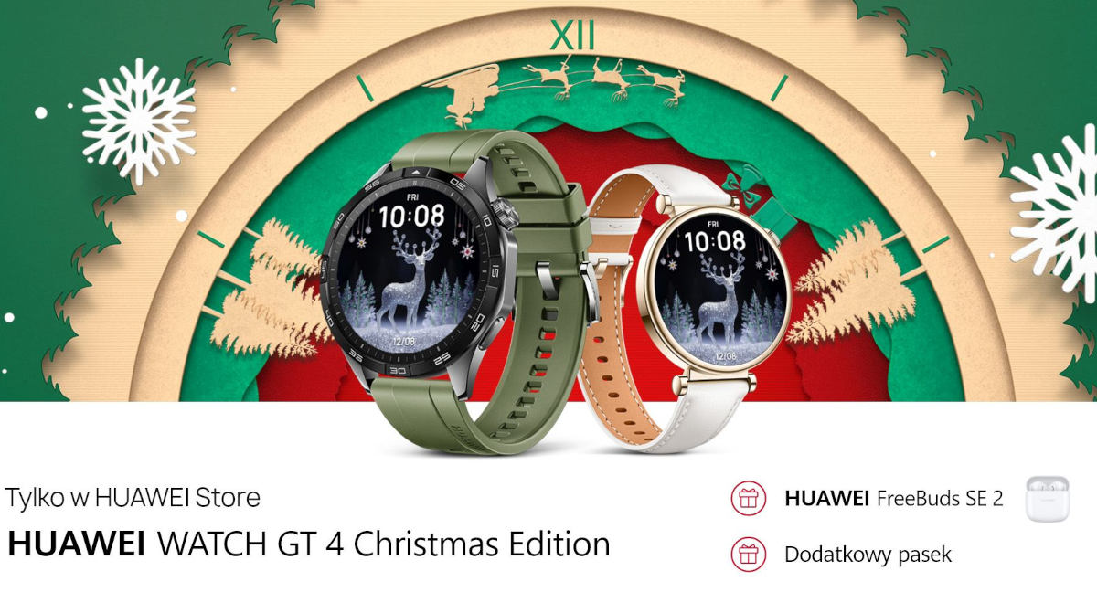 Huawei Watch GT 4 w nowej promocji. Za darmo słuchawki