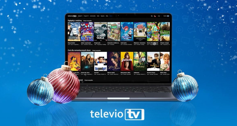 Na święta telewizję internetową Televio wypróbujesz za 1 zł, na kolejne 3 miesiące dostaniesz 50% zniżkę