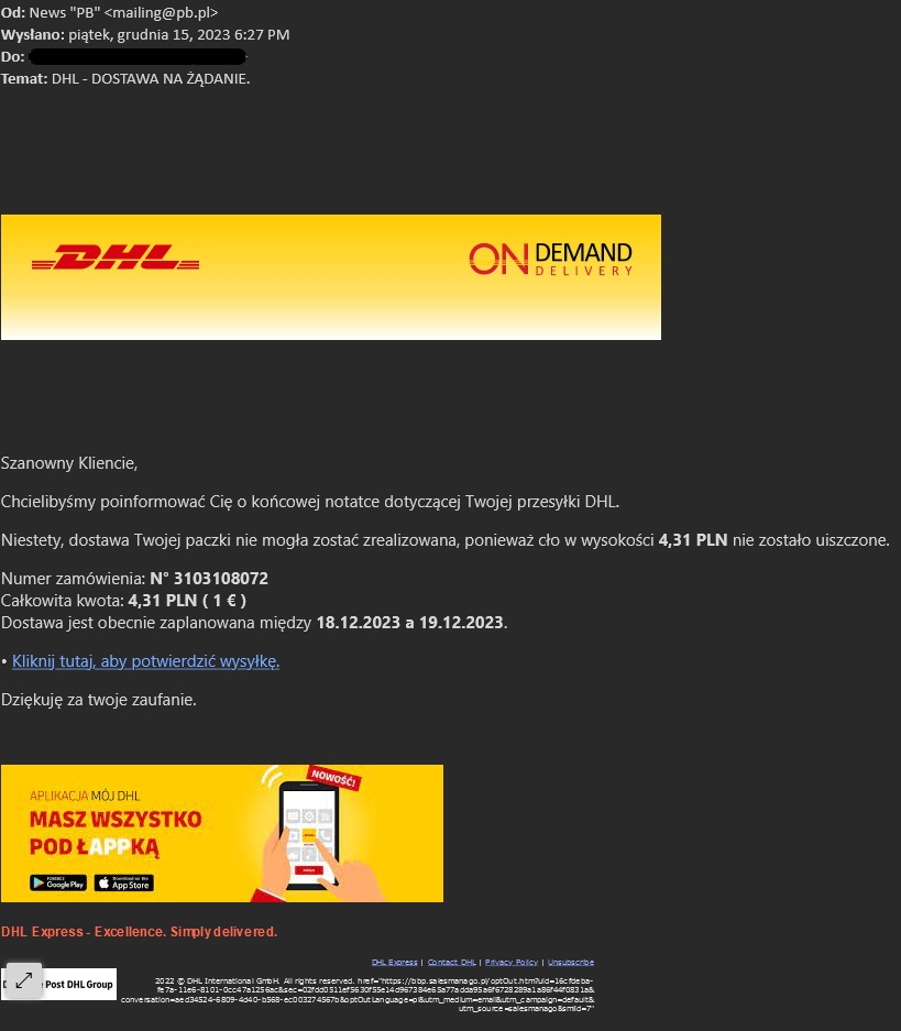 Kurier prosi o raptem 4 zł. Nie daj się na to nabrać