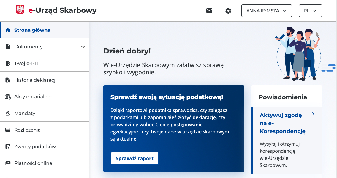 Nowa funkcja e-Urzędu Skarbowego. Przyda się w razie problemów