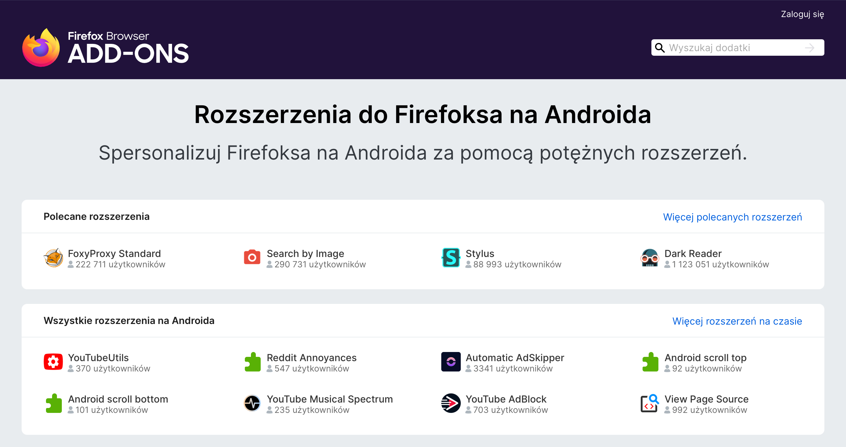 Nowa jakość przeglądania na telefonie: ponad 500 rozszerzeń do wyboru