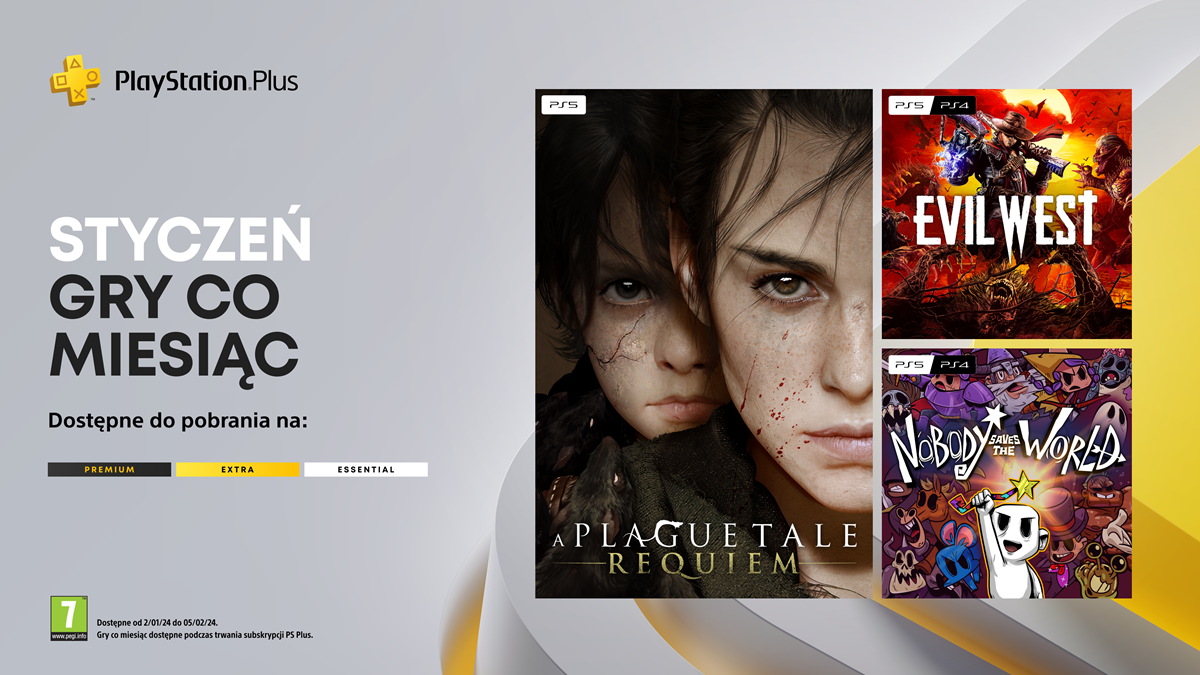 Sony udostępnia styczniową ofertę PlayStation Plus