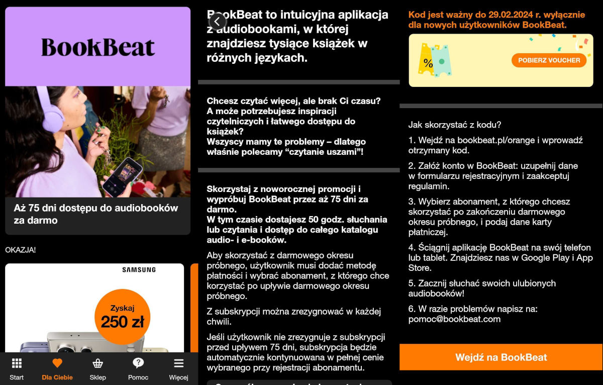 Orange z nowym prezentem: 75 dni za darmo
