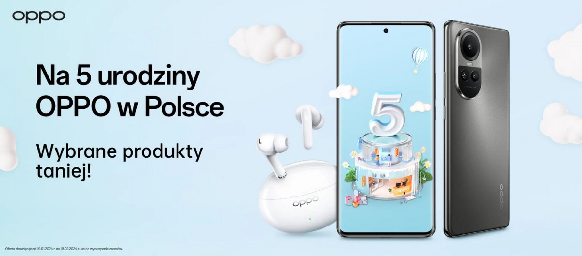 Oppo jest już 5 lat w Polsce. To dobra okazja na promocje i niższe ceny