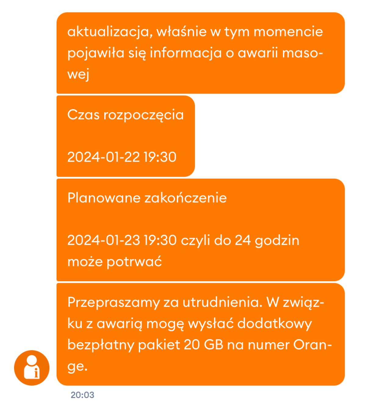 Tego jeszcze nie grali. Orange nie wie, czy ma awarię
