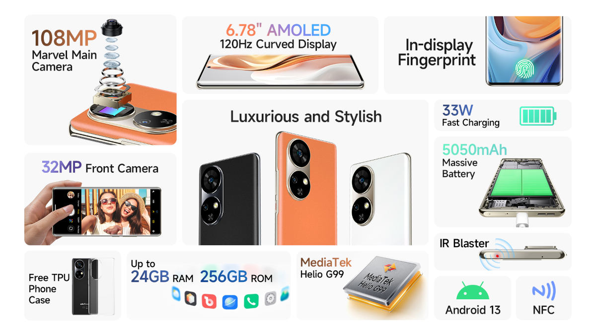 Ulefone Note 17 Pro piękny jak flagowiec. Ma ekran AMOLED i 108 Mpix