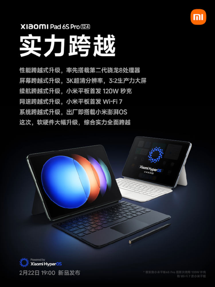 Xiaomi Pad 6S Pro już 22 lutego. Tablet jak laptop