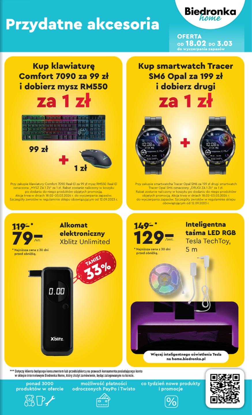 Biedronka odpala petardę. Elektronika za grosze